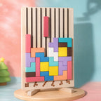 Montessori SmartBuilder – Puzzle din lemn cu 10 carduri
