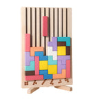 Montessori SmartBuilder – Puzzle din lemn cu 10 carduri
