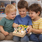 Aventura Montessori cu întrerupătoare – panoul pe care îl poți apăsa în voie, fără restricții