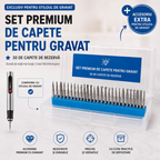 Set premium de capete suplimentare pentru gravat (30 buc.) – ca să poți crea și mai mult timp.