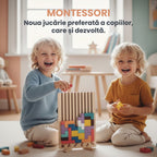Montessori SmartBuilder – Puzzle din lemn cu 10 carduri