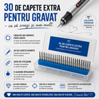 Set premium de capete suplimentare pentru gravat (30 buc.) – ca să poți crea și mai mult timp.