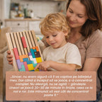 Montessori SmartBuilder – Puzzle din lemn cu 10 carduri