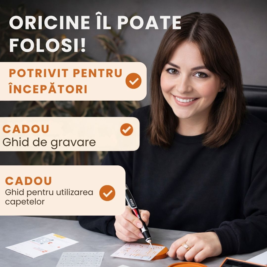 Stilou de gravat personalizat – Set de 30 de piese, pentru orice suprafață